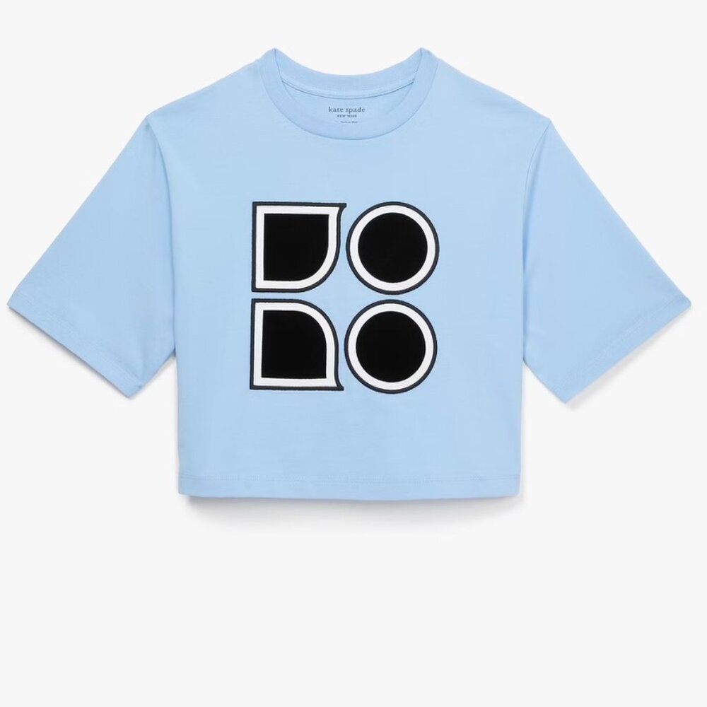 KATE SPADE Noel Tee - Cropped Boxy Oversized - Size: XS